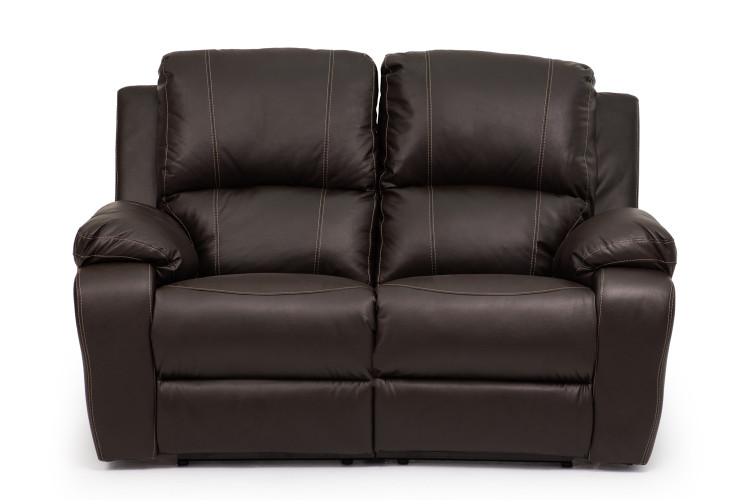 Charlton 2 Seater Leather Recliner - Brown Recliner Couches - 1