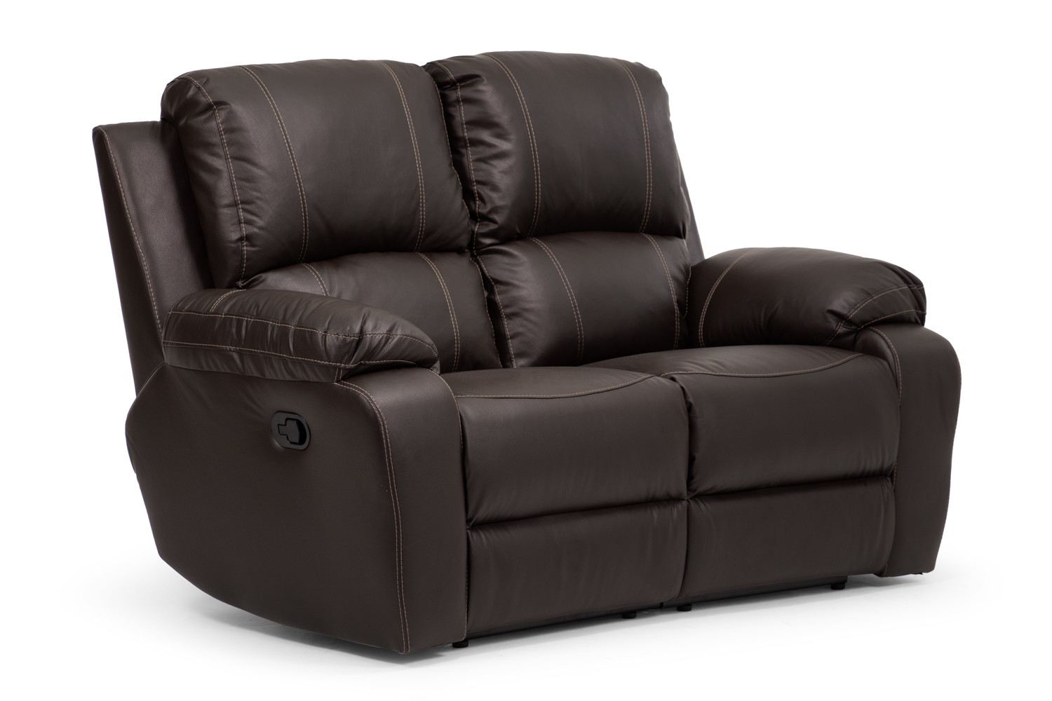 Charlton 2 Seater Leather Recliner - Brown Recliner Couches - 4