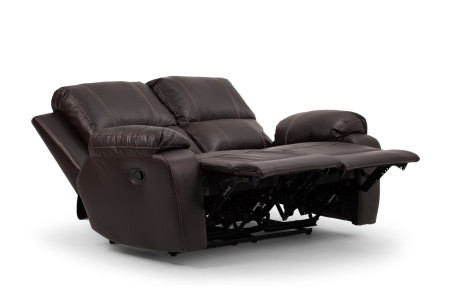 Charlton 2 Seater Leather Recliner - Brown Recliner Couches - 5