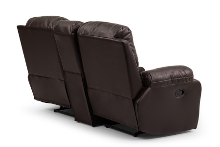 Charlton 2 Seater Leather Cinema Recliner - Brown Recliner Couches - 6