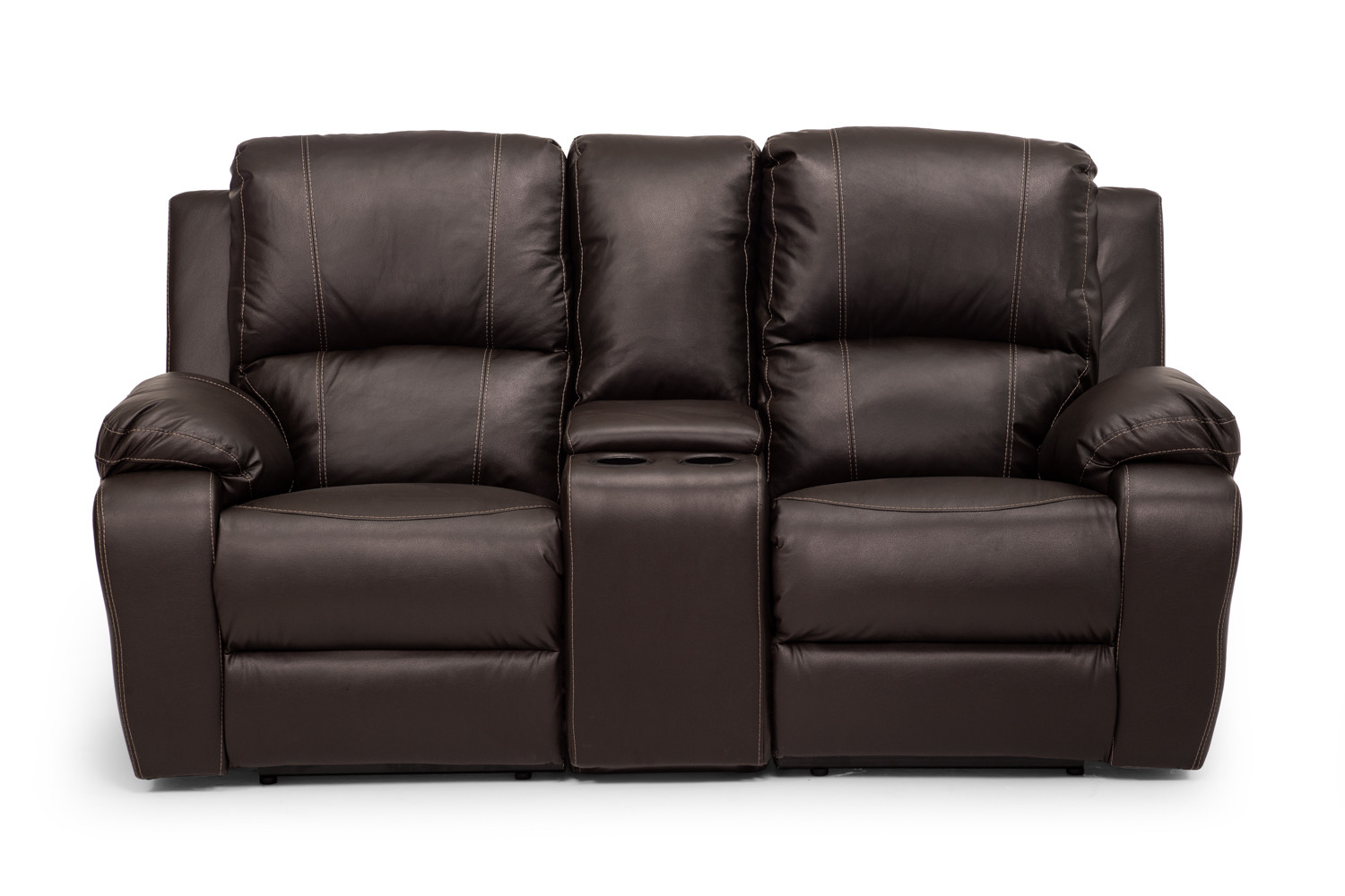 Charlton 2 Seater Leather Cinema Recliner - Brown Recliner Couches - 2