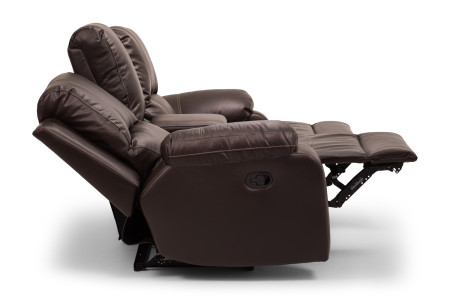 Charlton 2 Seater Leather Cinema Recliner - Brown Recliner Couches - 9