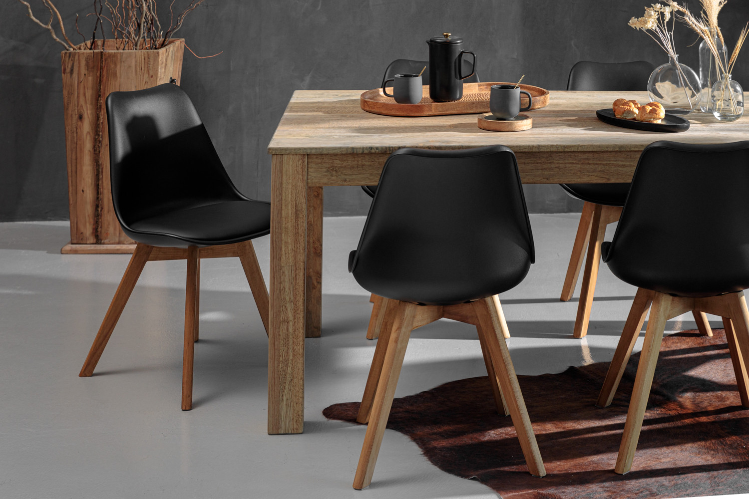 Montreal Atom 8 Seater Dining Set (2.4m) Black Cielo