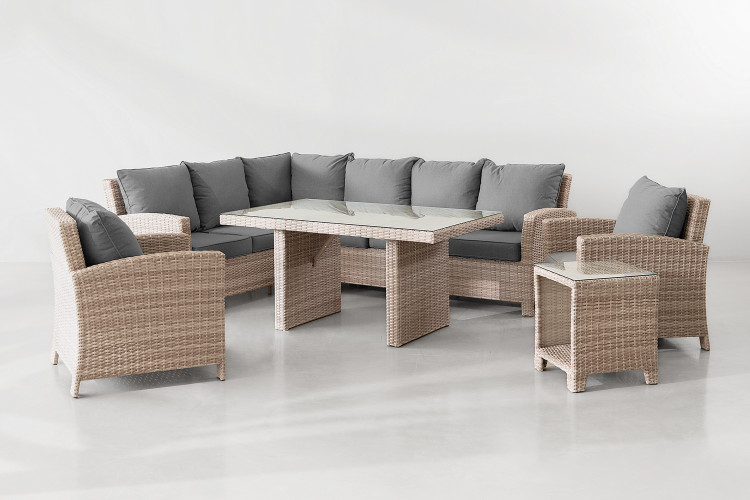 Gianmarco with Giuliana Patio Lounge Set - Stone Patio and Outdoor Lounge Furniture - 1