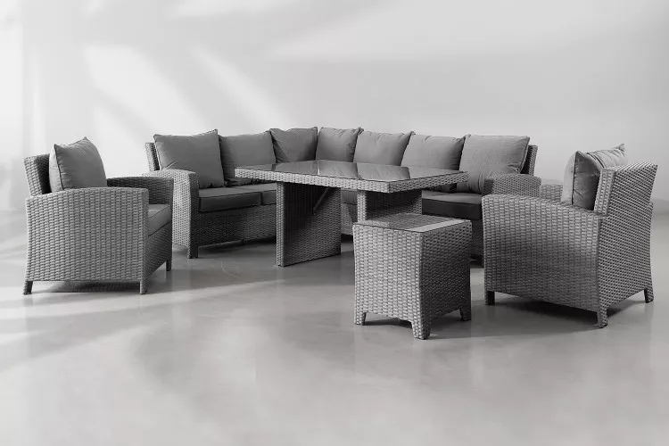 Gianmarco with Giuliana Patio Lounge Set - Charcoal Patio and Outdoor Lounge Furniture - 1