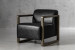 Baku Leather Armchair - Black Occasional Chairs - 3
