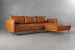 Ottavia Leather L Shape Couch - Desert Tan Living Room Furniture - 3