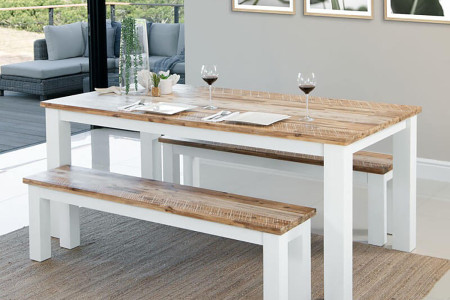 Waldorf Dining Table + 2 x Waldorf Benches