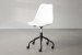 Atom Office Chair - White - Matt Black Office Chairs - 5