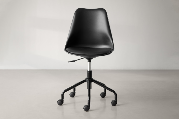 Atom Office Chair - Black - Matte Black Office Chairs - 1