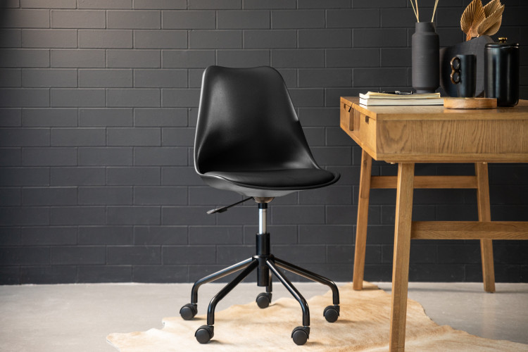 Atom Office Chair - Black - Matte Black Office Chairs - 1