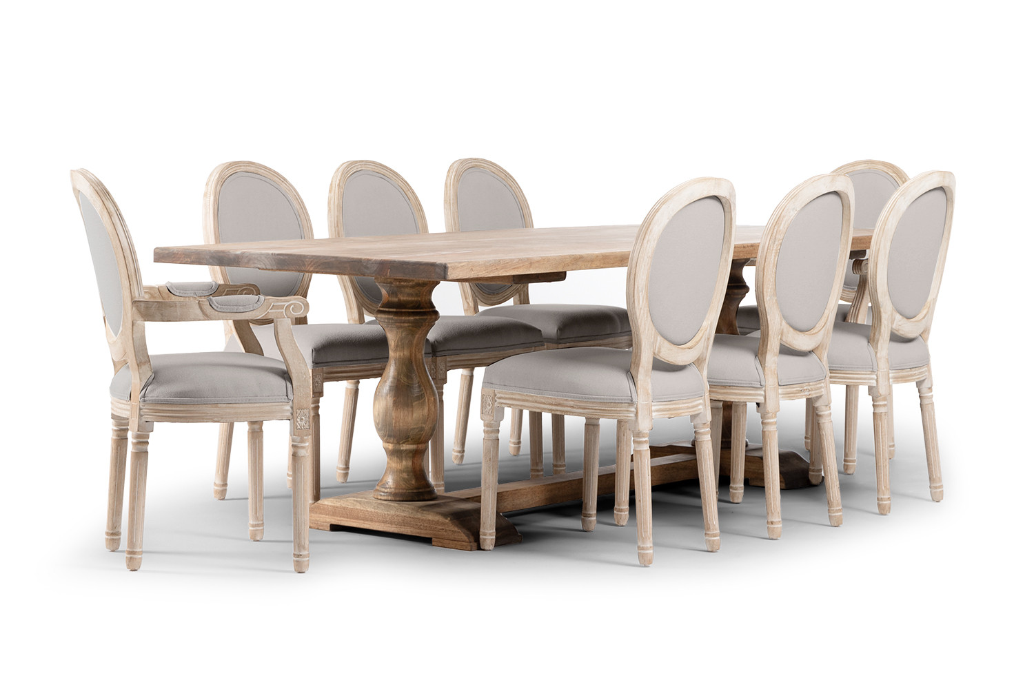 Bordeaux Olivia Seater Dining Set Grey Cielo