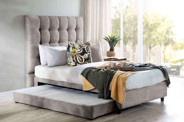 Alexa Dual Function Bed - Double - Alaska Grey Double Beds - 1