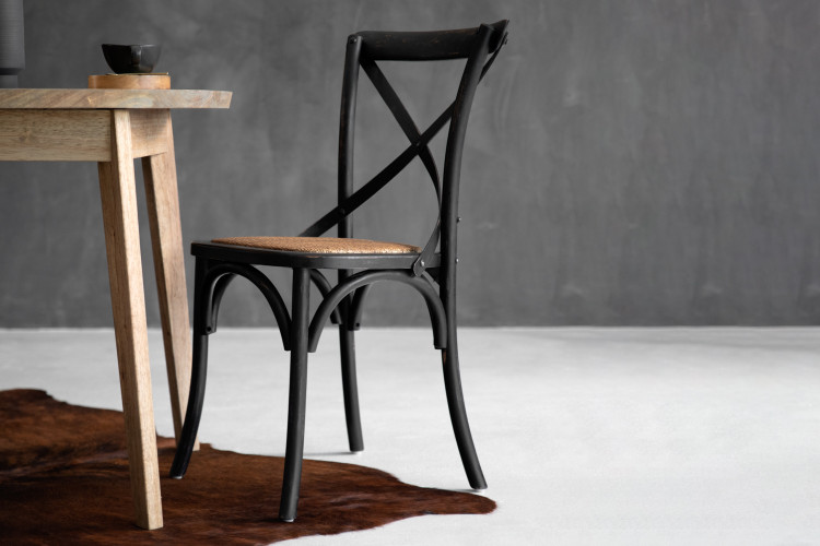 La Rochelle Dining Chair - Rustic Black -