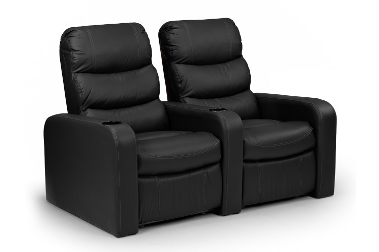 Cinema Pro 2 Seater Recliner - Black Recliner Couches - 1
