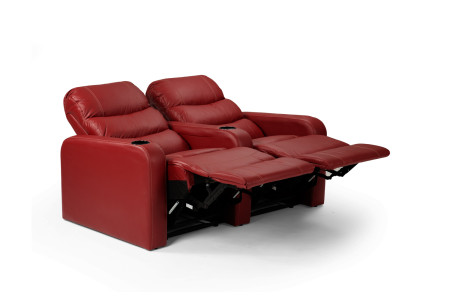 Cinema Pro 2 Seater Recliner - Red Recliner Couches - 7