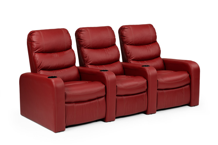 Cinema Pro 3 Seater Recliner - Red Recliner Couches - 2