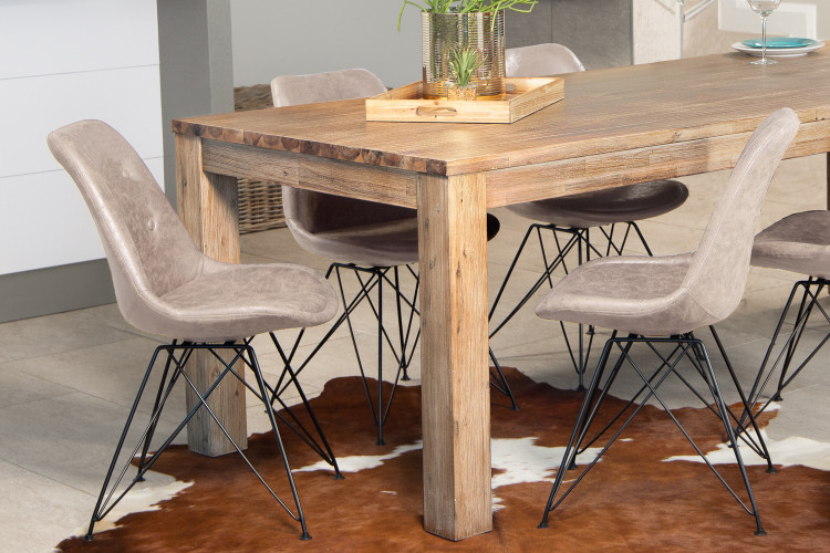 Vancouver Enzo 6 Seater Dining Set (1.6m) - Vintage Stone 6 Seater Dining Sets - 3