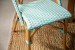 Carcel Dining Chair - Light Teal & White -
