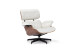 Snowden Leather Lounge Chair  - White Leather Loungers - 4