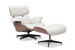 Snowden Leather Lounge Chair  - White Leather Loungers - 2