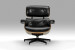 Snowden Leather Lounge Chair  - Black Leather Loungers - 5