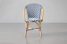 Tara French Bistro Chair - Navy & White -