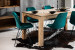 Montreal Enzo 6 Seater Dining Set - 1.6m - Velvet Teal -