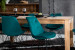 Montreal Enzo 6 Seater Dining Set 1.8m - Velvet Teal -