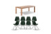 Montreal Enzo 8 Seater Dining Set 2.4m - Aged Forest -