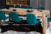 Montreal Enzo 8 Seater Dining Set 2.4m - Velvet Teal -