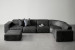 Jagger Leather Modular - Grand Corner Couch with Ottoman - Lead Leather Modular Couches - 6