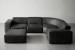 Jagger Leather Modular - Corner Couch With Ottoman - Lead Corner Couches - 2