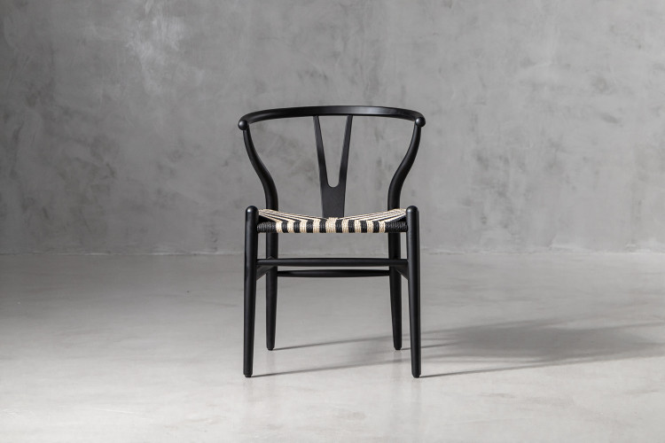 Sofia Dining Chair - Black & Tribal Weave Dining Chairs - 1