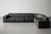 Jagger Leather Modular - Grand Corner Couch Set - Lead Leather Modular Couches - 2