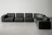 Jagger Leather Modular - Grand Corner Couch Set - Lead Leather Modular Couches - 3