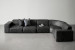 Jagger Leather Modular - Grand Corner Couch Set - Lead Leather Modular Couches - 6