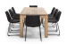 Montreal Halo 8 Seater Dining Set - 2.4m - Ebony -