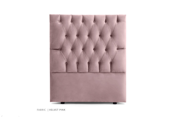 Catherine Bed - Single Extra Length | Velvet Pink
