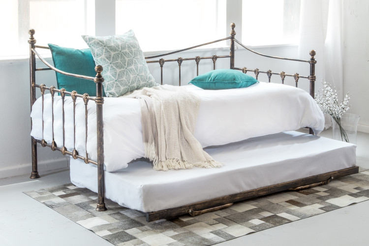 Natalia Daybed Complete - Antique Bronze Sleeper Couches and Daybeds - 1