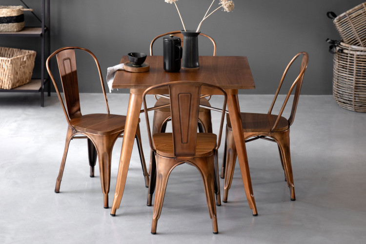 Odell Dining Set 4 Seater Copper 4 Seater Dining Sets - 1