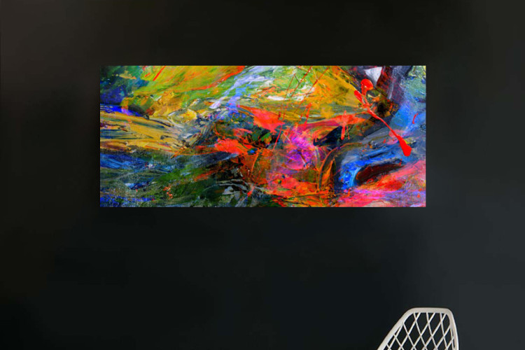 Colours Abstract Canvas Canvas Art - 1