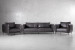 Ottavia Leather Lounge Suite - Charcoal Lounge Suites - 1