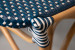 Serte' Bistro Dining Chair - Navy & White Dining Chairs - 6