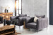 Ottavia Leather Lounge Suite - Charcoal Lounge Suites - 5