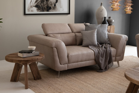 Laurence 2 Seater Couch - Sandstone Fabric Couches - 9