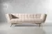 Brando 3 Seater Velvet Couch - Stone Fabric Couches - 1