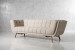 Brando 3 Seater Velvet Couch - Stone Fabric Couches - 2