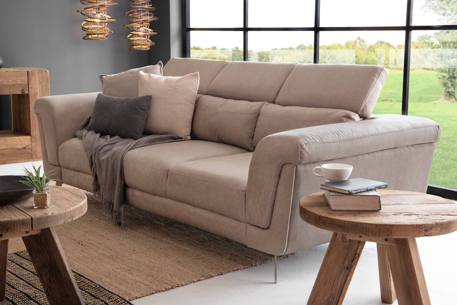 Laurence 3 Seater Couch - Sandstone