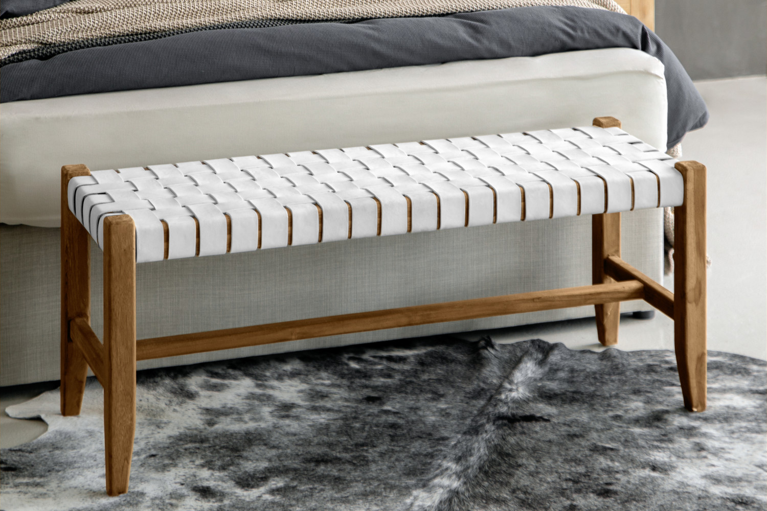 〆1/31 WHITE_WOOD_BENCH #3 White Bench | Cherri Hire
